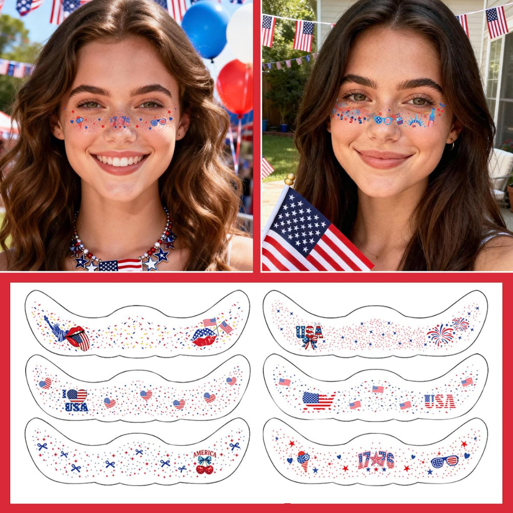 Worldwide Face Makeup Waterproof Face Paint Stickers Festival