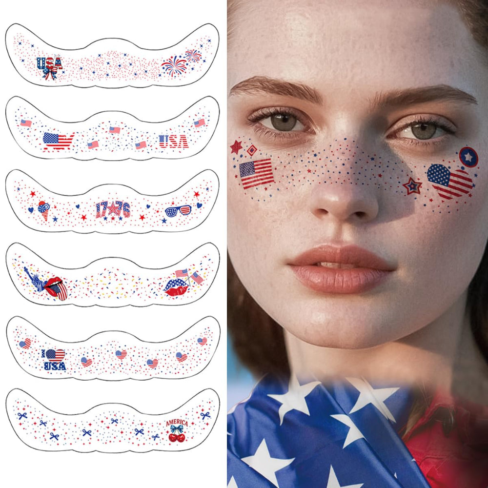 Worldwide Face Makeup Waterproof Face Paint Stickers Festival