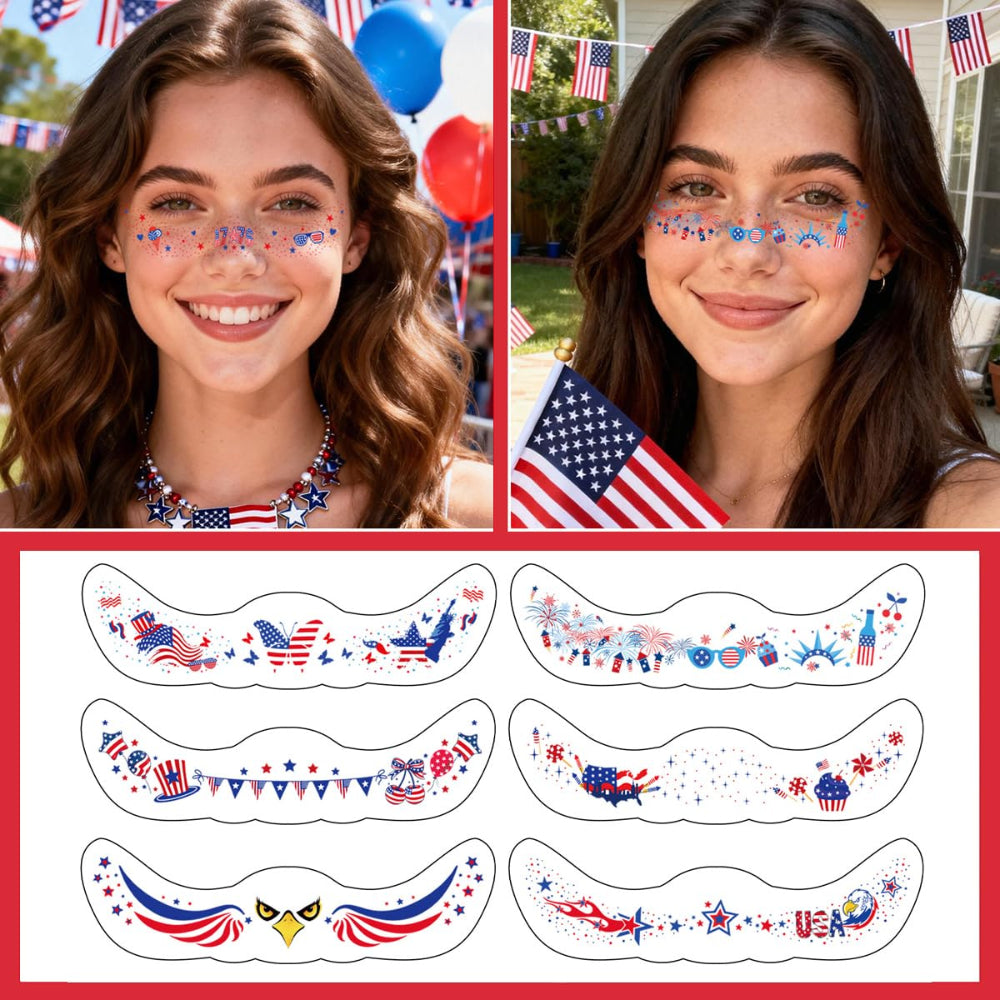 Worldwide Face Makeup Waterproof Face Paint Stickers Festival
