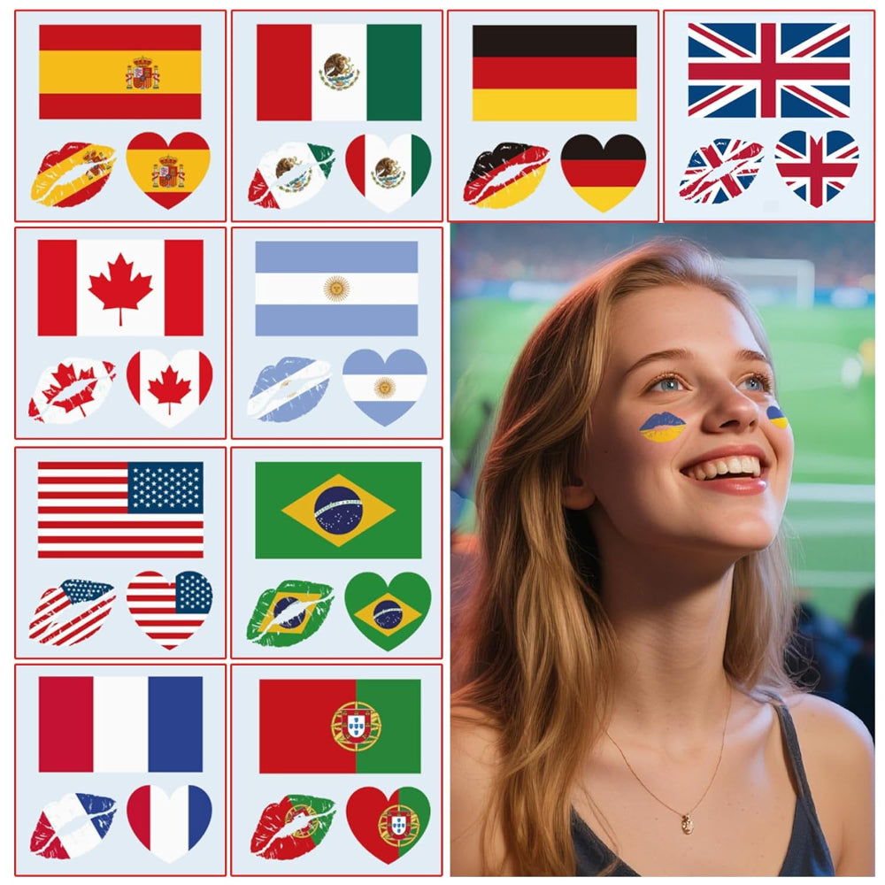 Worldwide Face Makeup Waterproof Face Paint Stickers Festival