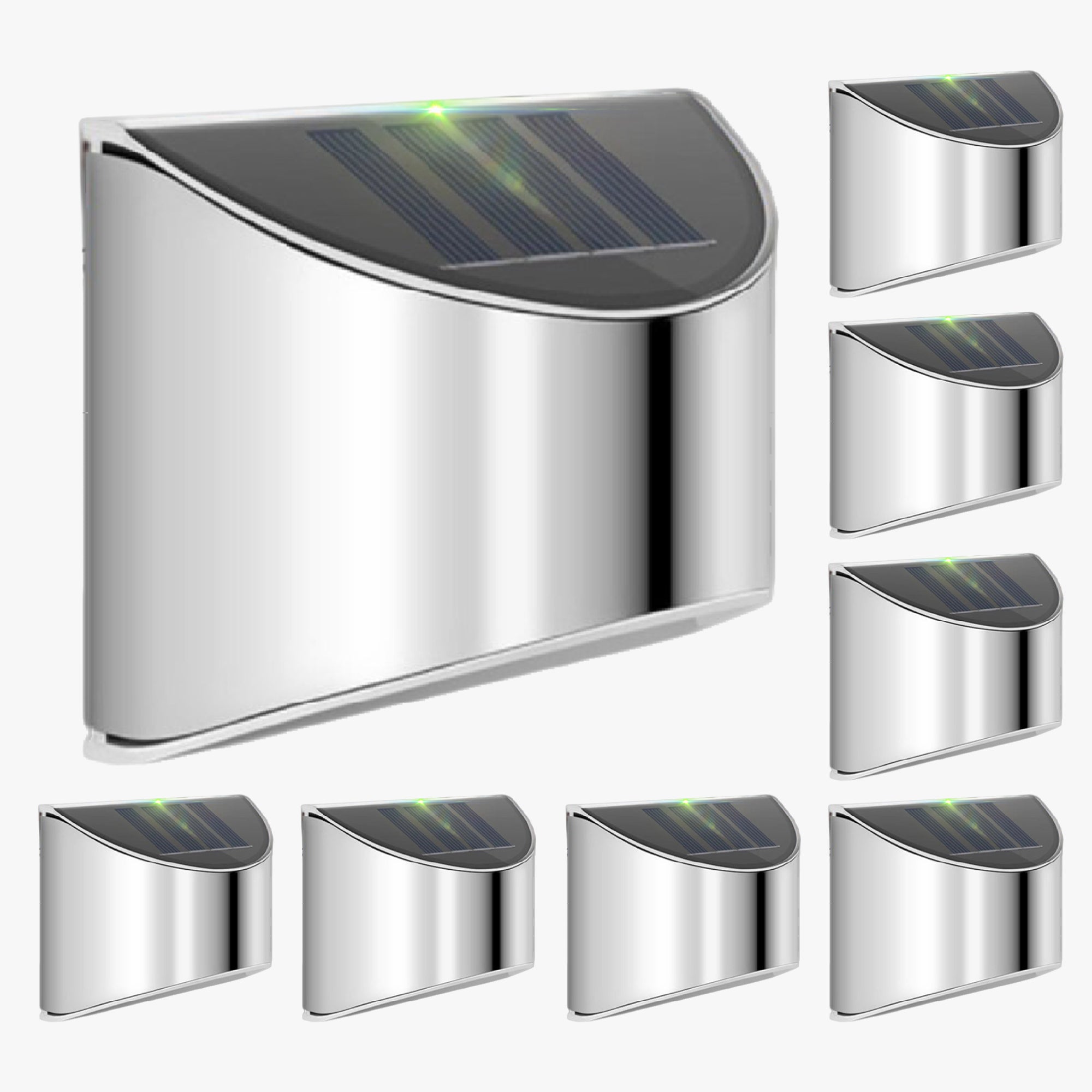 EcoSteel - Lámparas de pared exteriores solares LED impermeables