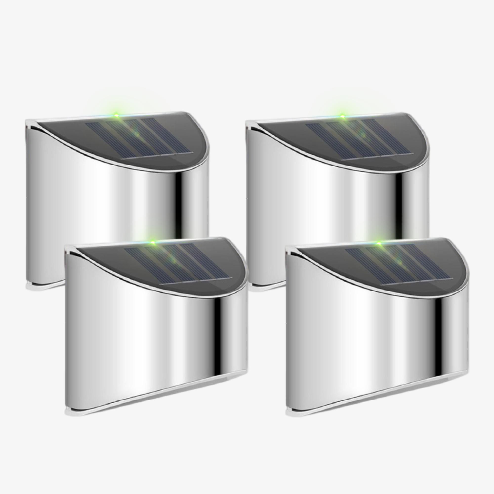 EcoSteel - Lampade da parete esterne solari LED impermeabili
