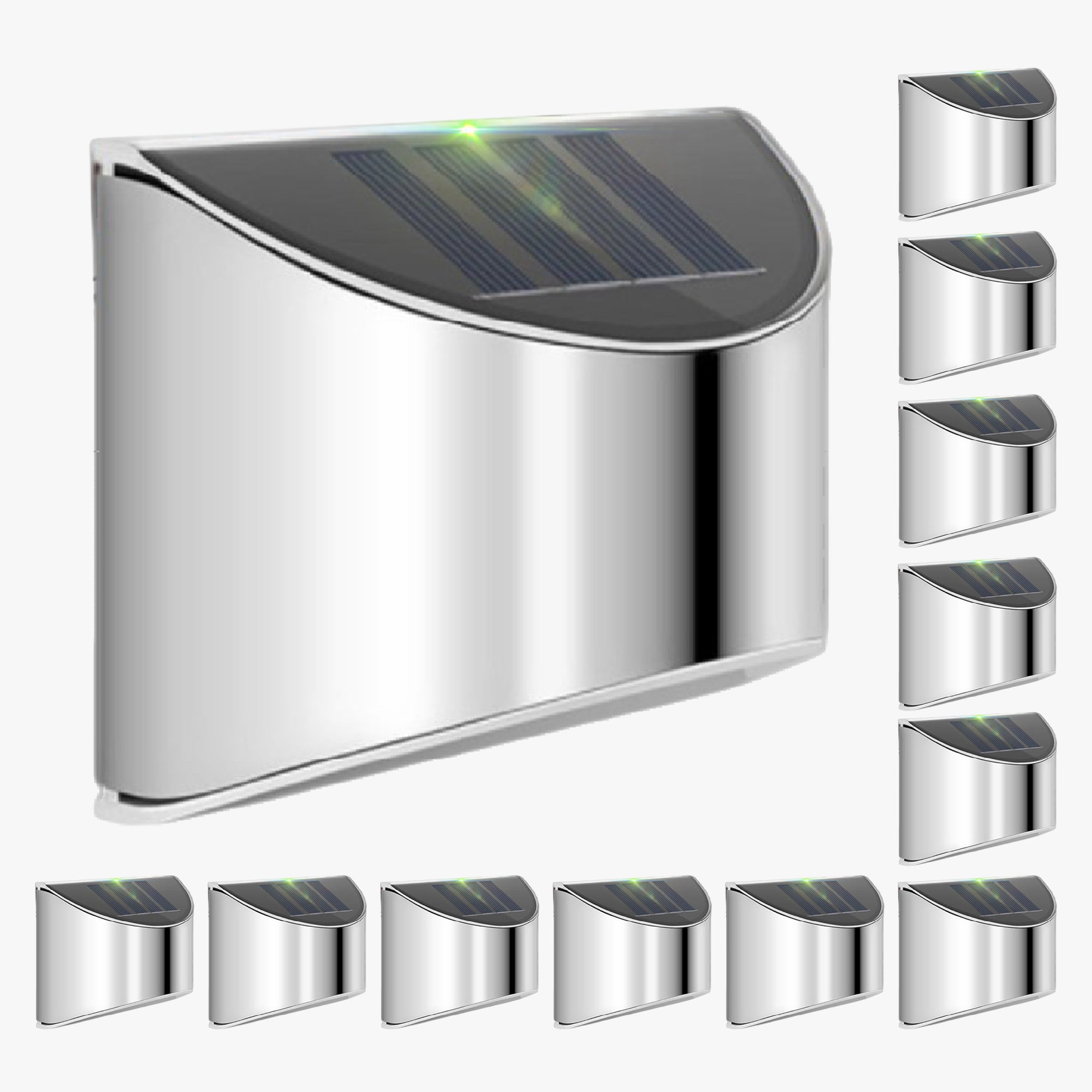 EcoSteel - Lámparas de pared exteriores solares LED impermeables