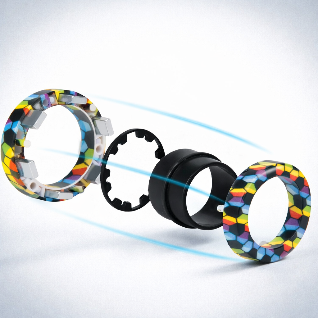 Giocattolo Antistress Anelli Magnetici Set da Girare
