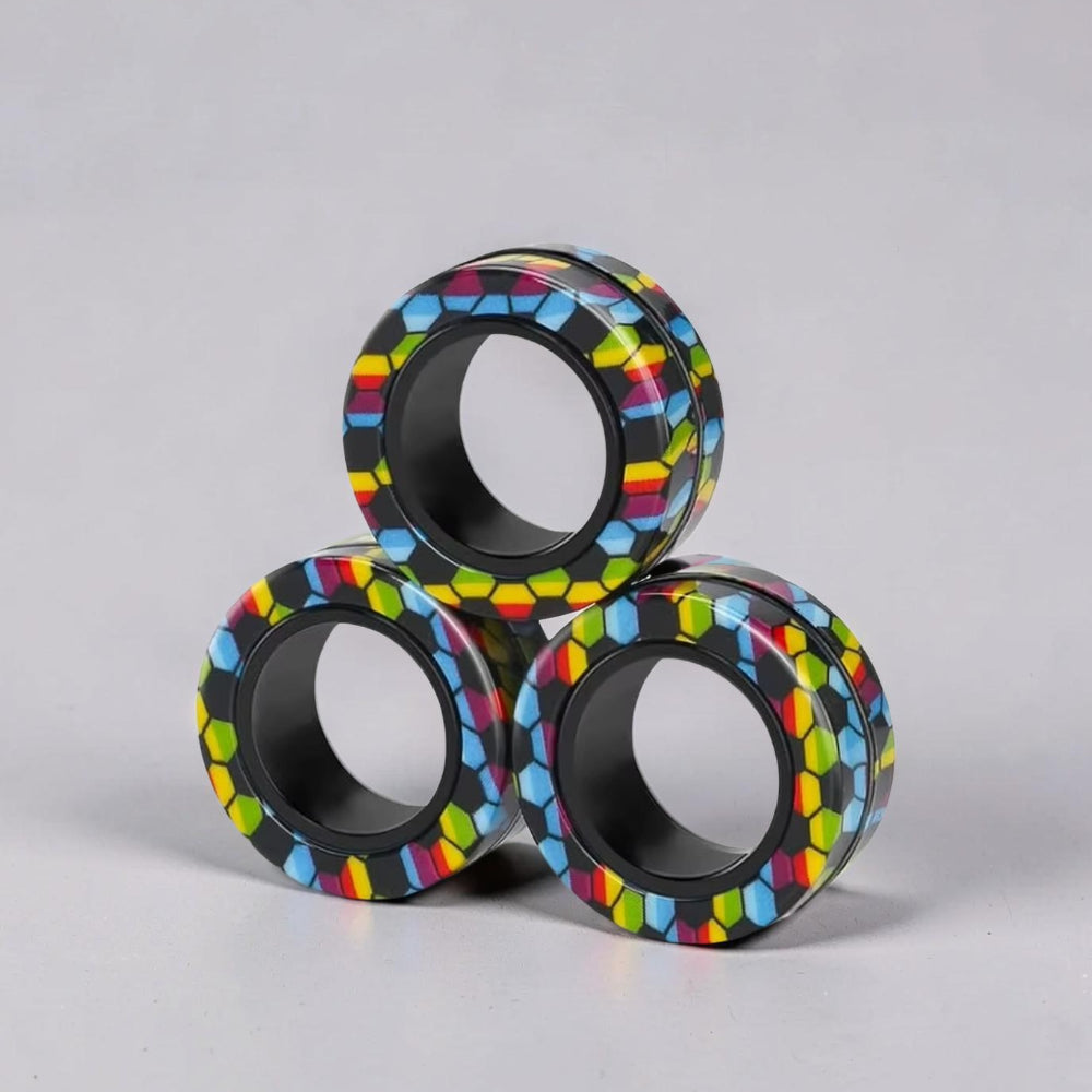 Giocattolo Antistress Anelli Magnetici Set da Girare