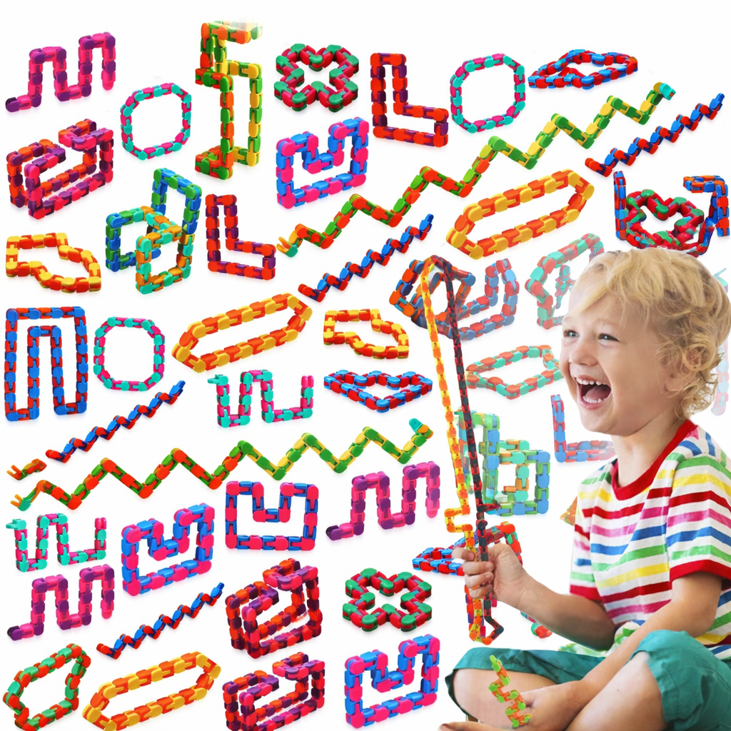 Gioco antistress Puzzle sensoriale con clic e costruzioni