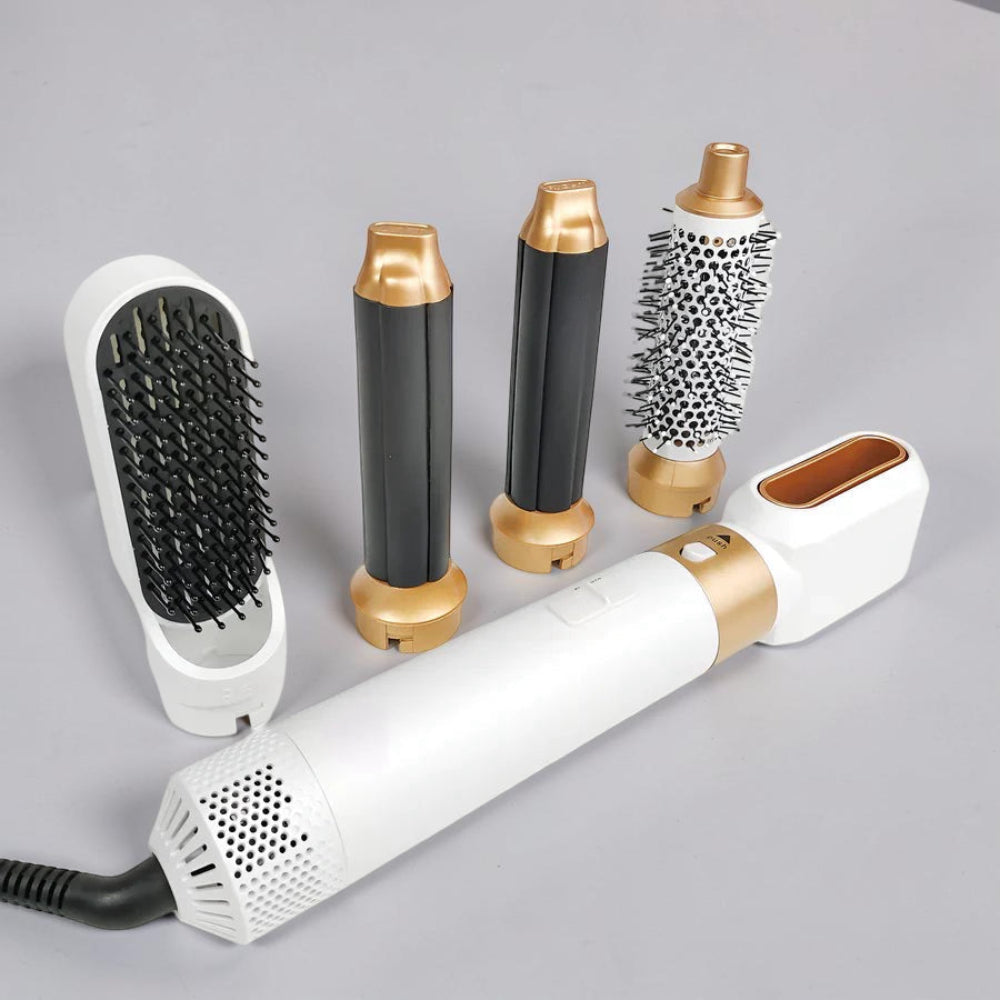 Set spazzola phon 5 in 1 per acconciare, arricciare, lisciare e asciugare i capelli