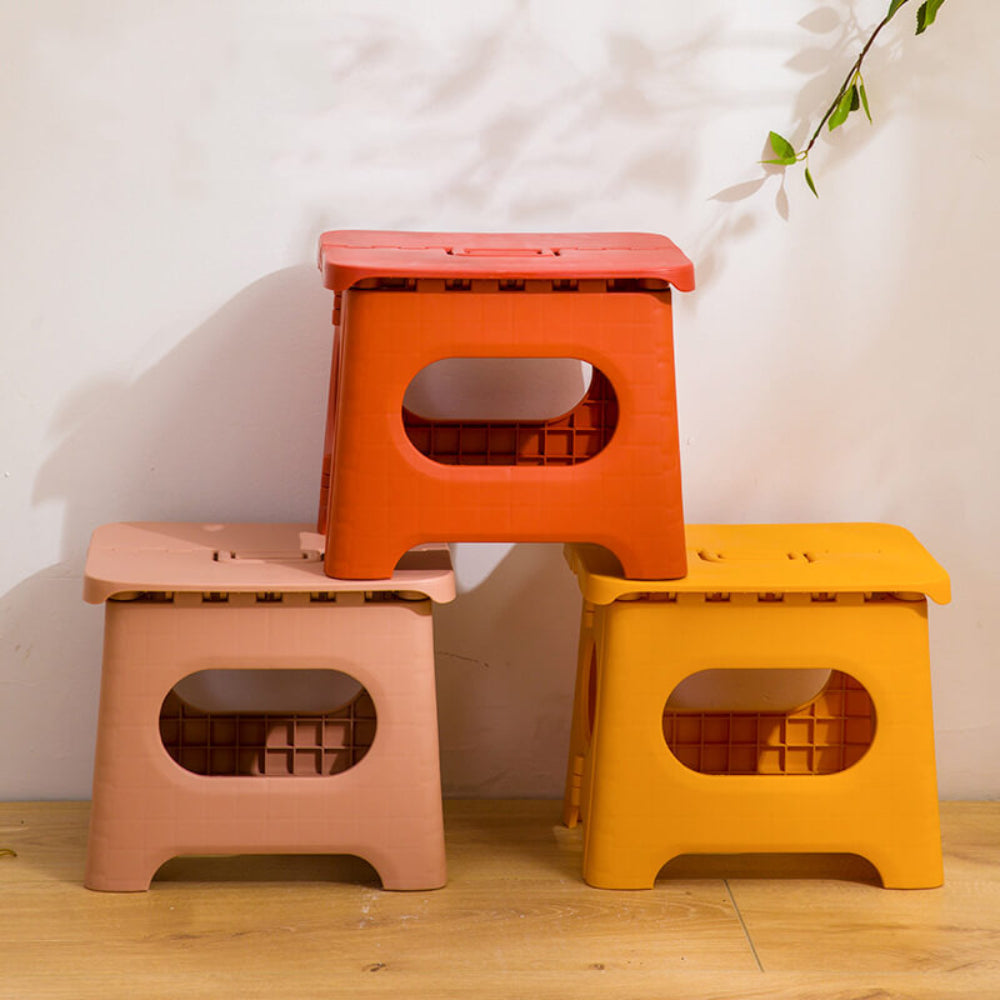 Folding Step Stool Portable Lightweight Plastic Stool with Handle 1