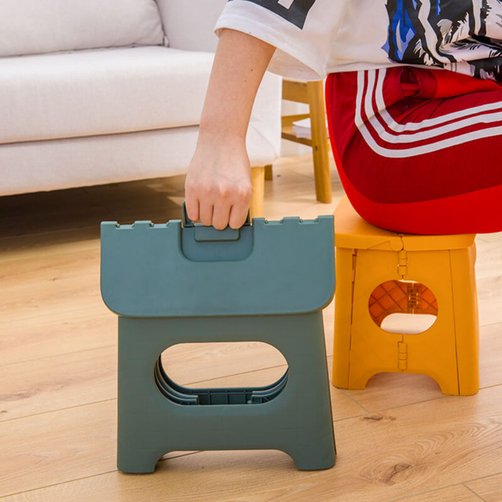 Folding Step Stool Portable Lightweight Plastic Stool with Handle 6