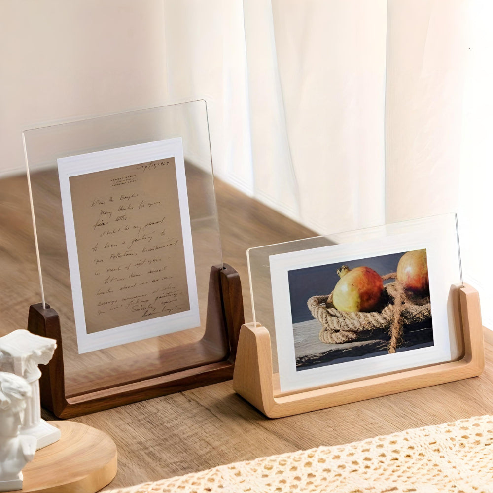 Cornice Foto Tavolo Acrilico Legno Moderno