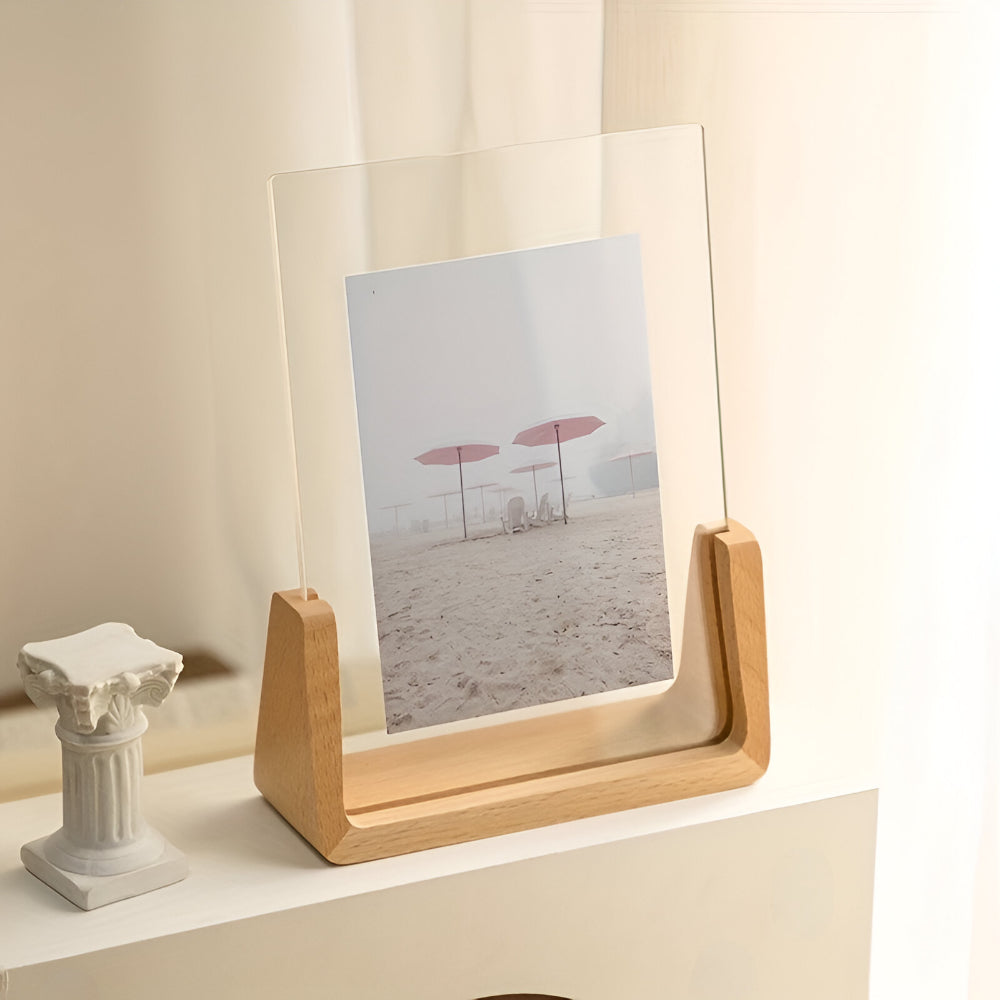 Cornice Foto Tavolo Acrilico Legno Moderno