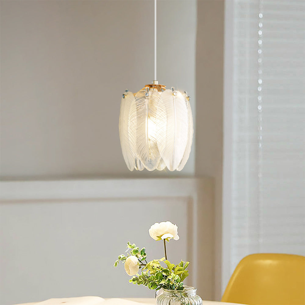 Lampadario a Sospensione in Vetro con Stile Francese e Molla