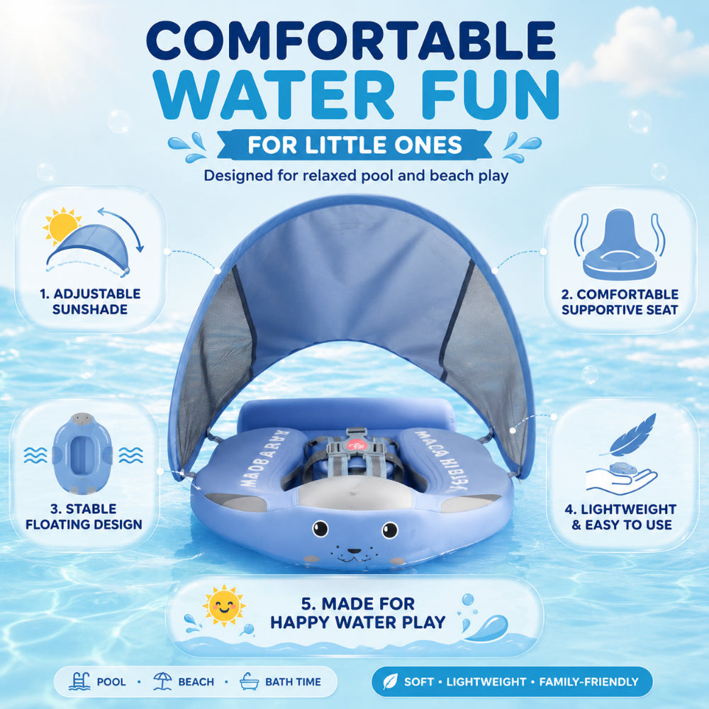 Galleggiante Bambino Piscina Parasole Design Divertente