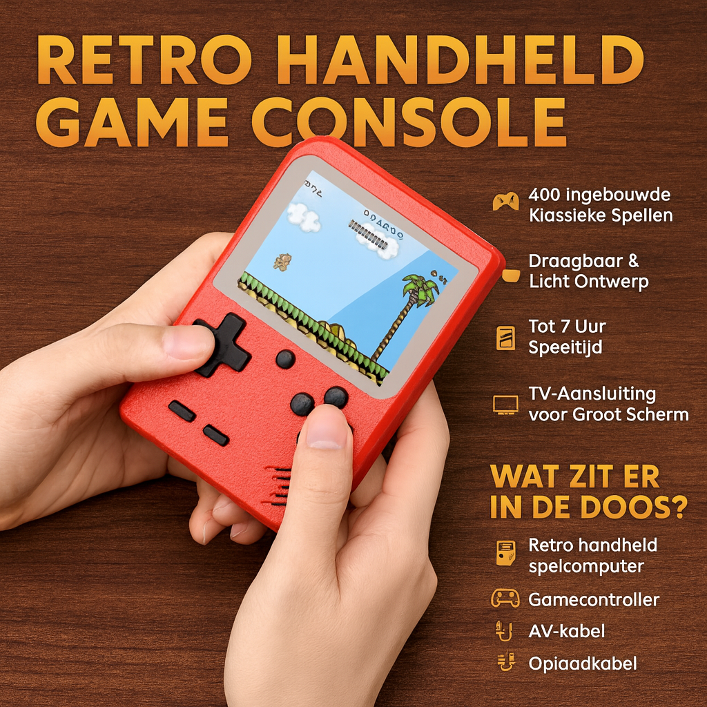 Retro Handheld Game Console 400 Games Portable Colour Screen