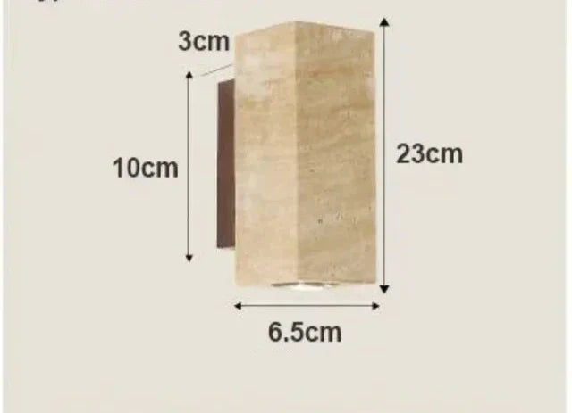StoneGlow - Lampada da parete moderna con aspetto in pietra naturale per soggiorno e camera da letto