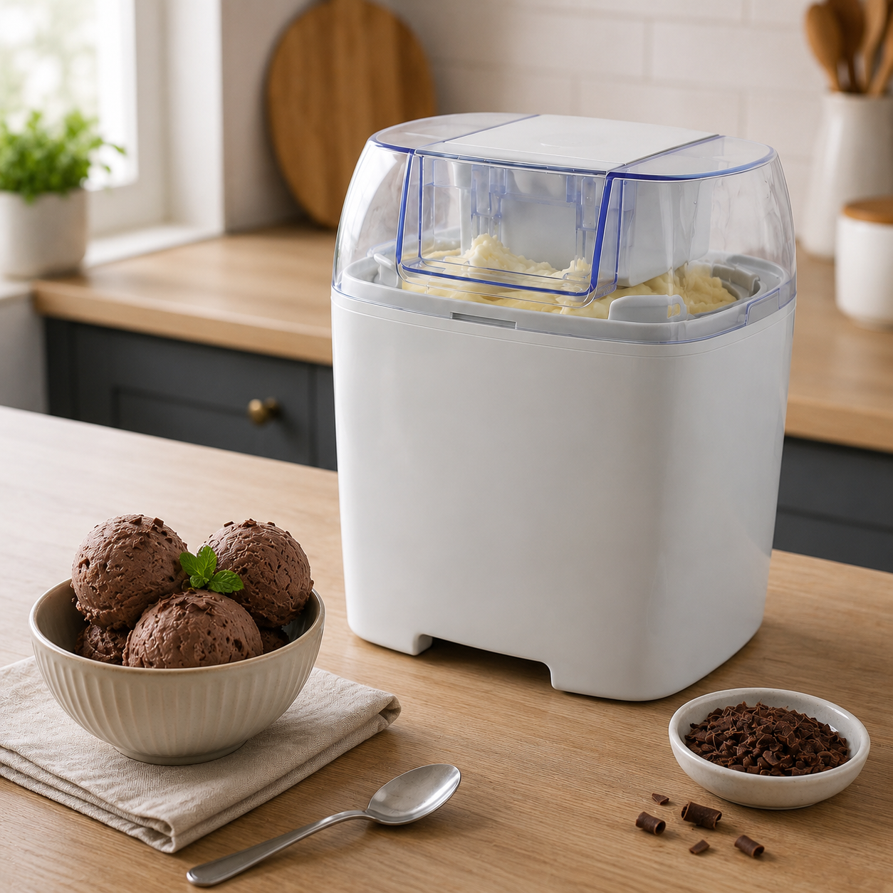 Gelatiera automatica con ciotola fredda per gelato domestico