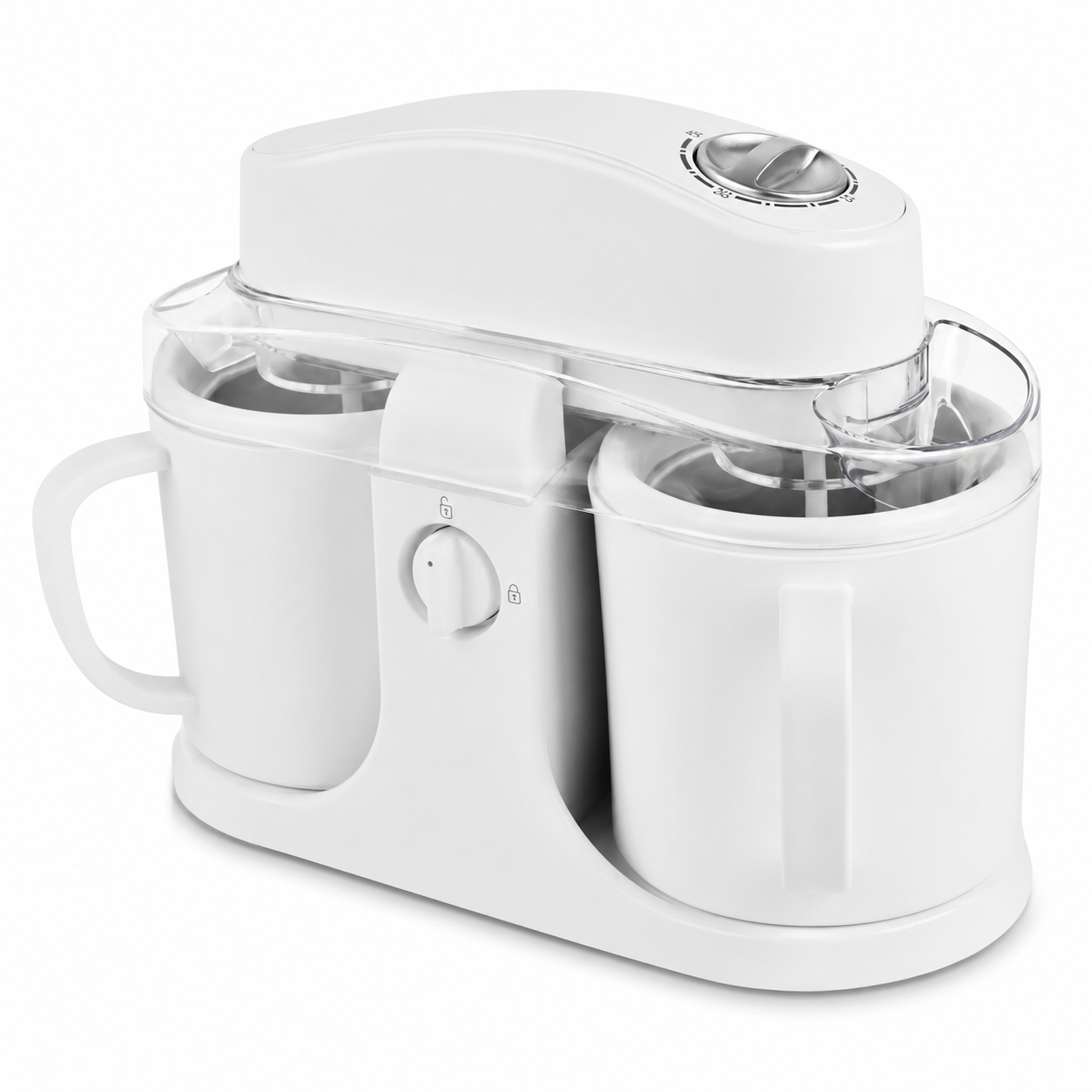 Automatic Double Basket Ice Cream Maker for Home Desserts