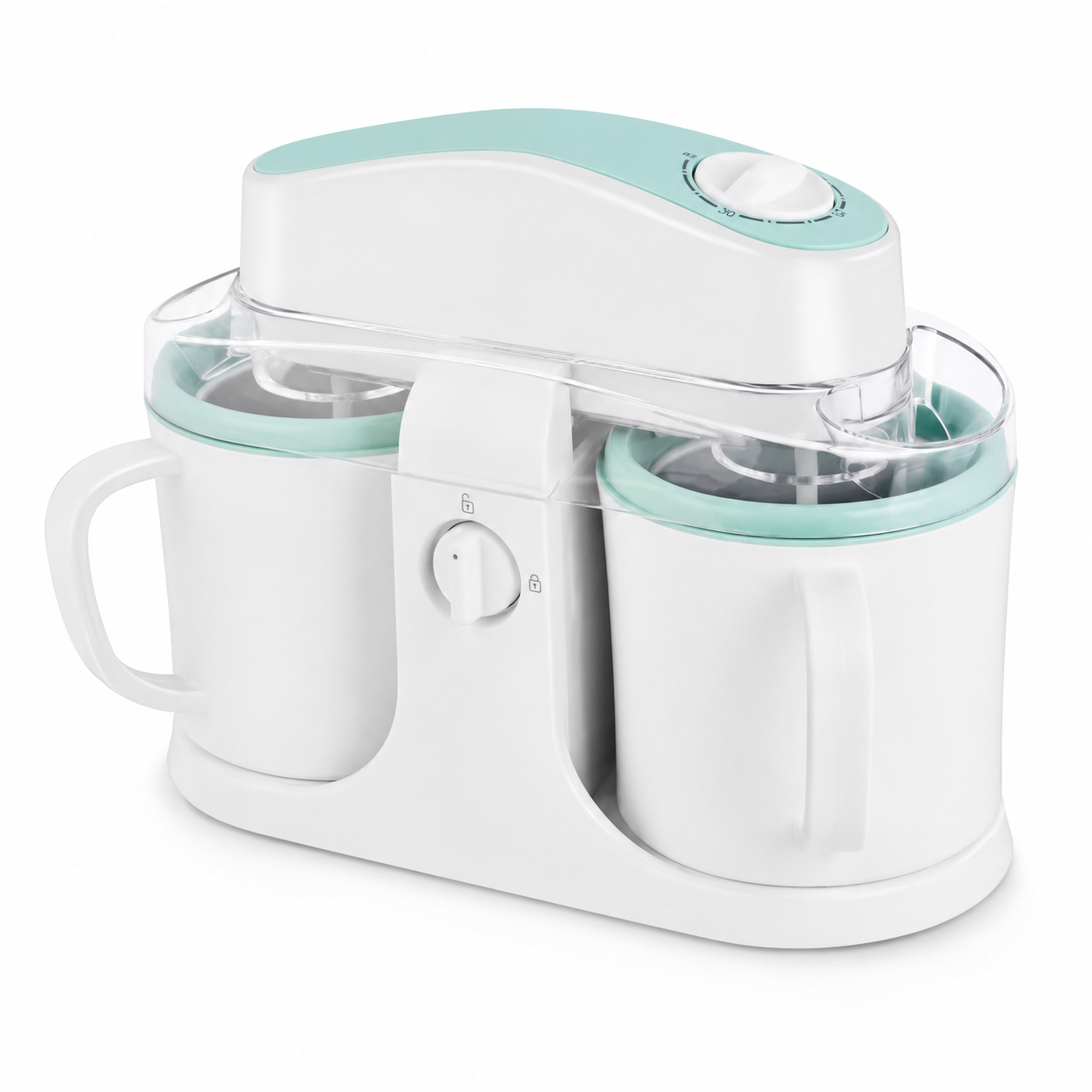 Automatic Double Basket Ice Cream Maker for Home Desserts