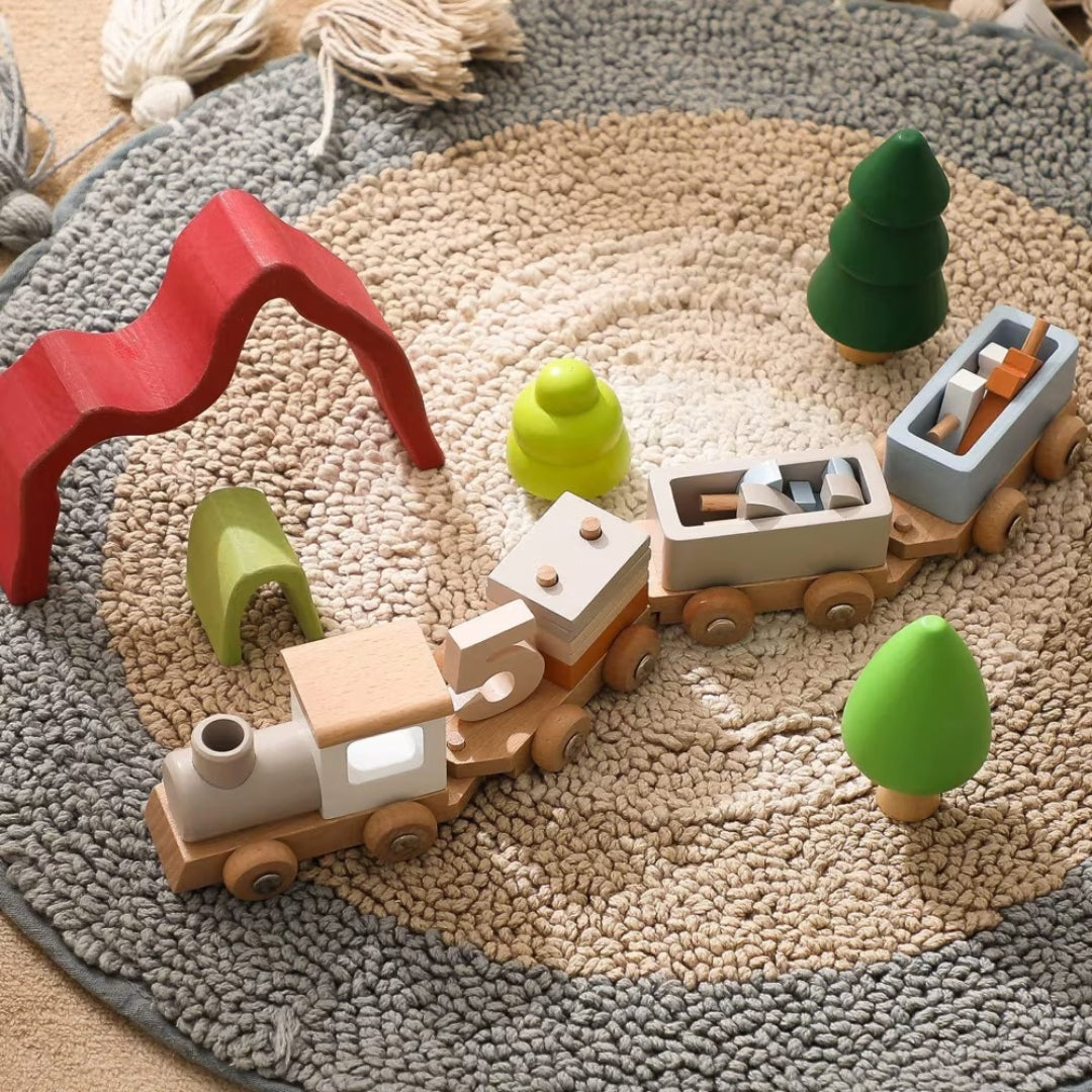 Giocattolo Trenino Educativo Bambini Gioco Impilabile Creativo