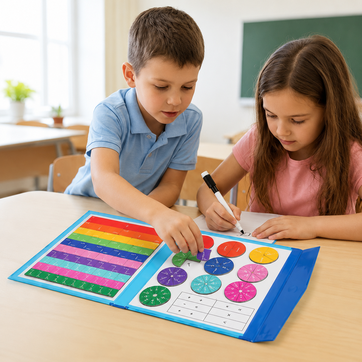 Gioco educativo matematica frazioni magnetiche apprendimento