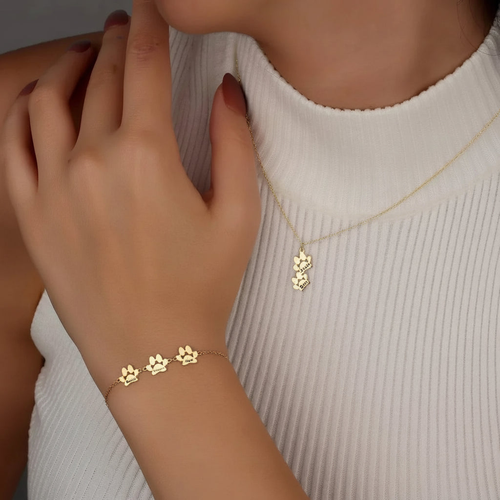 Bracciale Impronta Personalizzato Minimalista Acciaio Inossidabile
