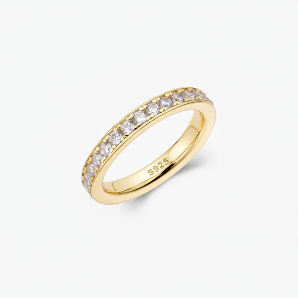 Anello Elegante Zircone Cubico 925 Argento Sterling