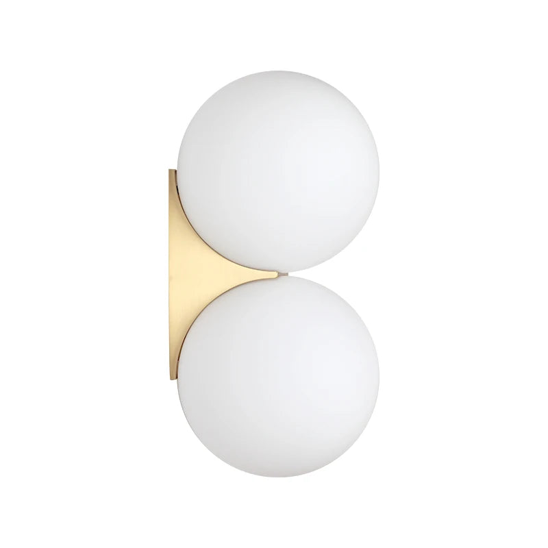 Wall Lights Modern Gold Glass Double Sconce