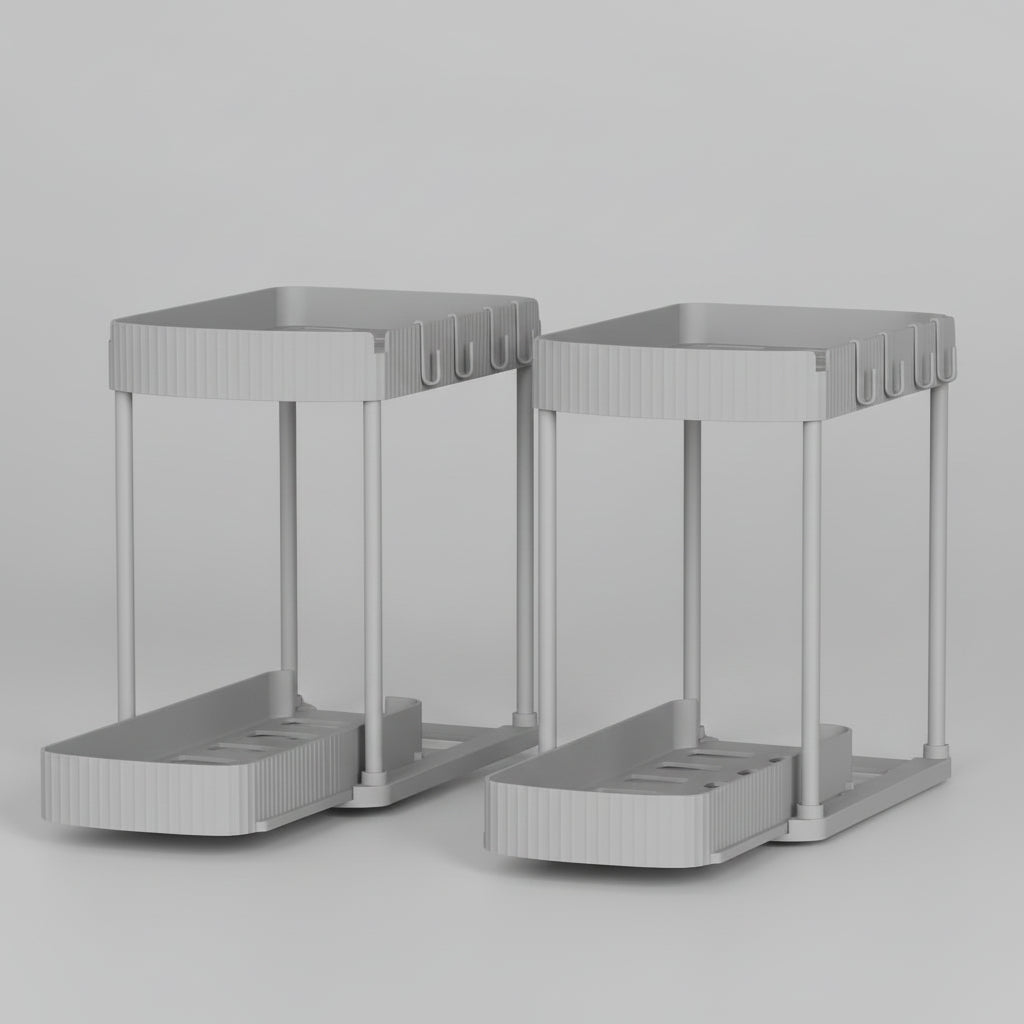 Organizzatore Girevole Cucina Bagno 2 Pezzi