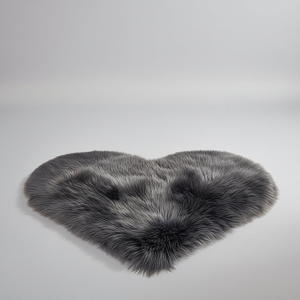Tappeto Pavimento Forma Cuore Lusso Soggiorno Camera Letto Morbido Elegante