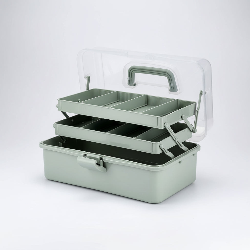 Storage Box 3 drawers Compartments Office Home