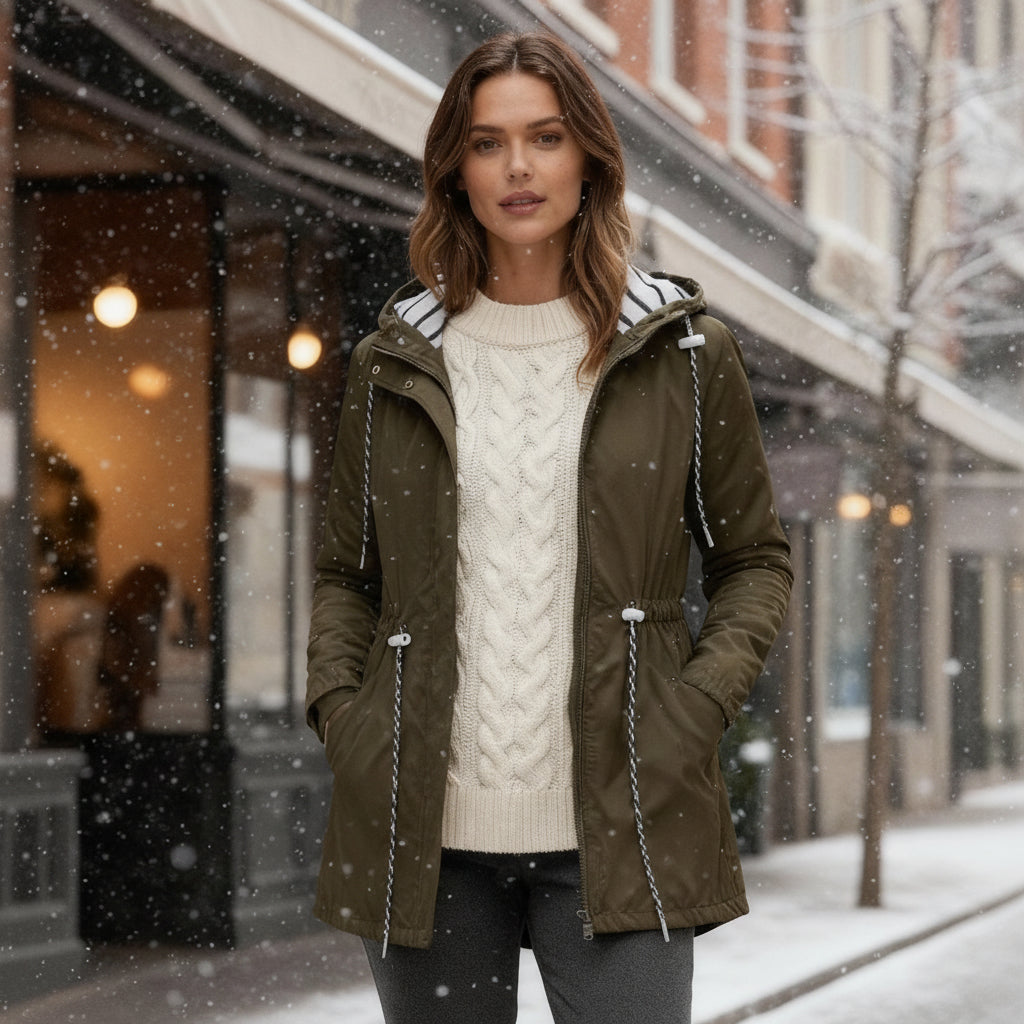 Womens Long Waterproof Raincoat All Seasons