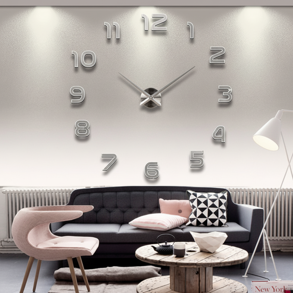 Grande Orologio da Parete 3D in Acrilico