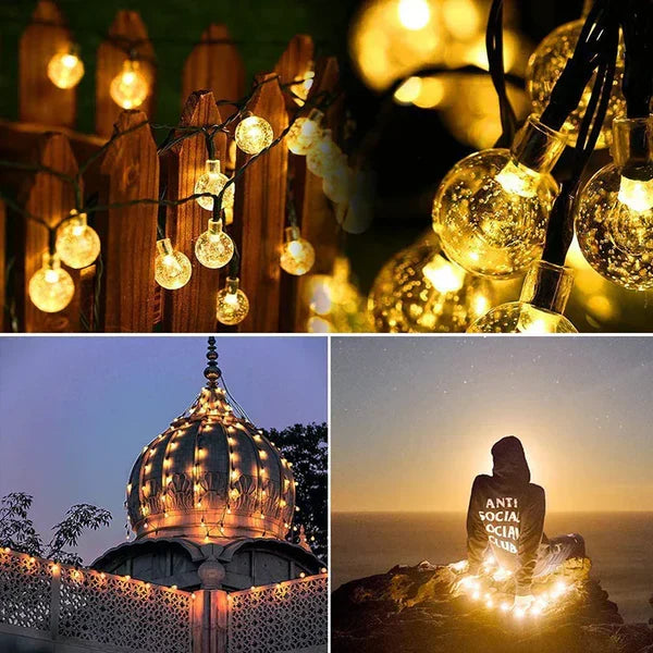 RadiantGlimmer - Catena Luminosa Solare LED Impermeabile