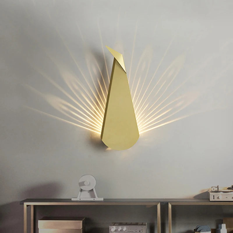 ElegantLicht - Candeeiro de Parede Pavão Moderno LED