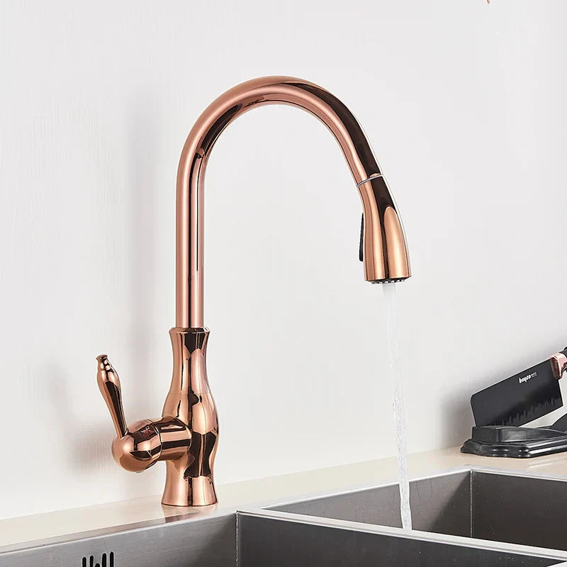 GoldFlow – Golden Kitchen Mixer Tap