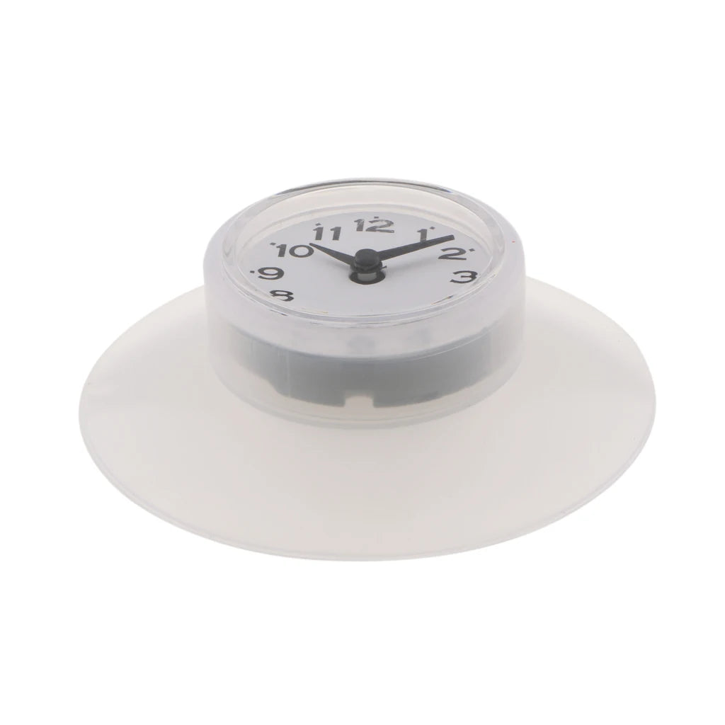 Reloj impermeable mini con ventosa para baño y cocina