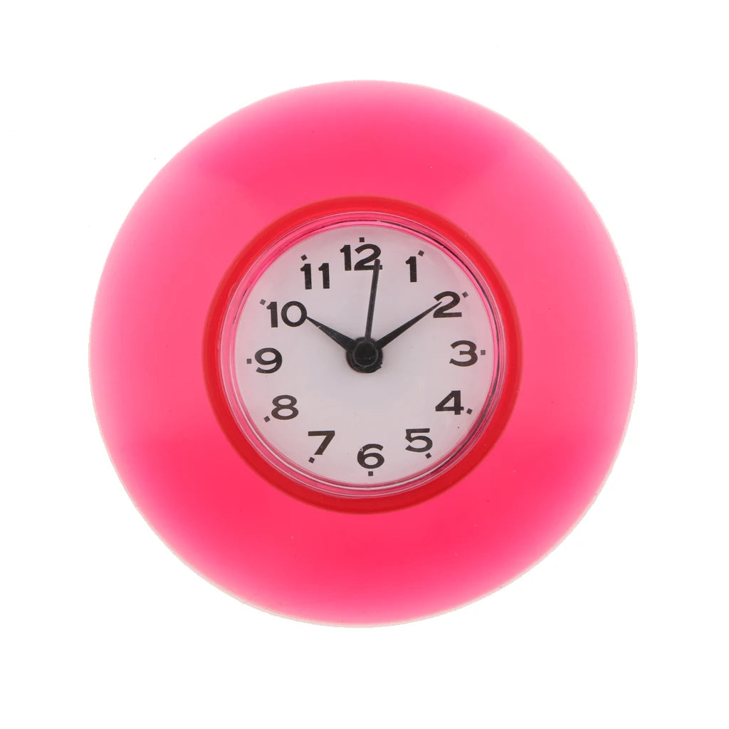 Reloj impermeable mini con ventosa para baño y cocina