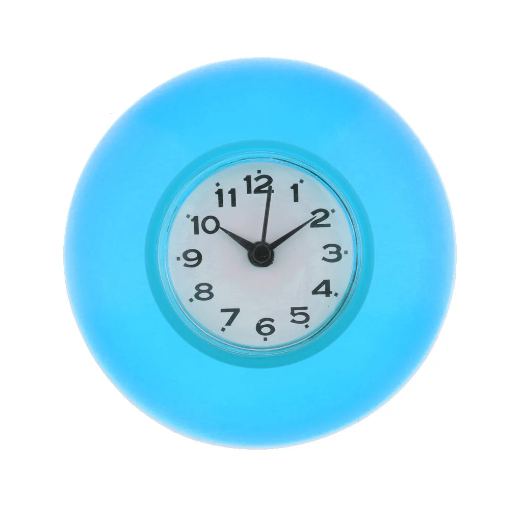 Reloj impermeable mini con ventosa para baño y cocina