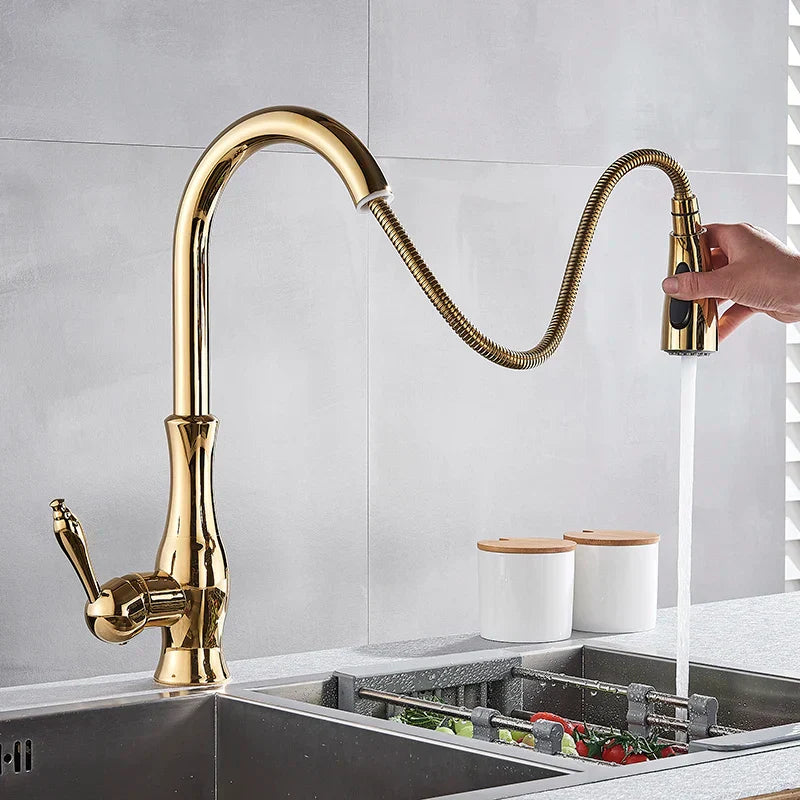 GoldFlow – Rubinetto da cucina dorato