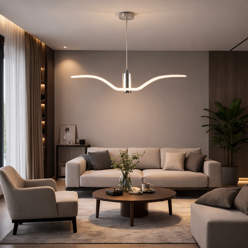 Lampadario LED Moderno Forma Uccello Resina Design