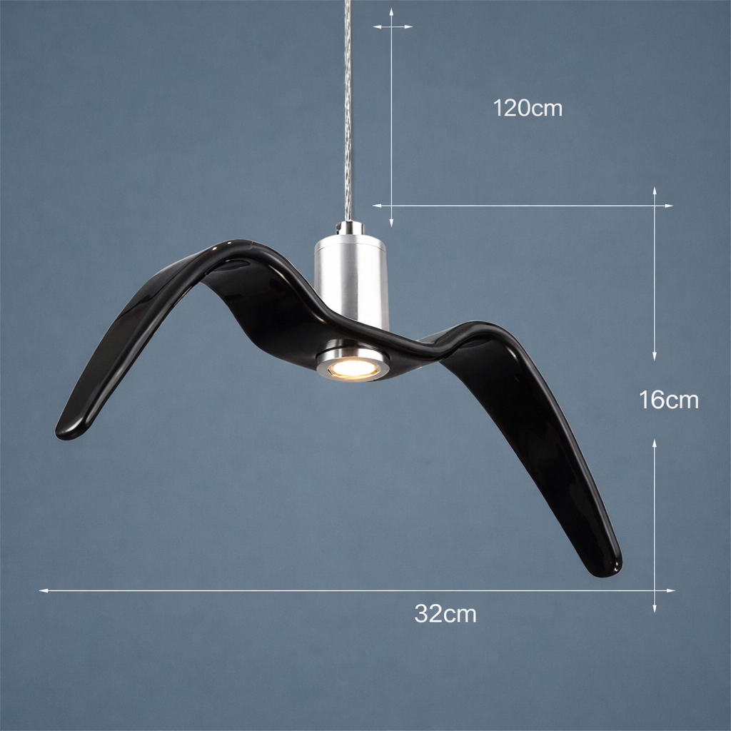 Lampadario LED Moderno Forma Uccello Resina Design
