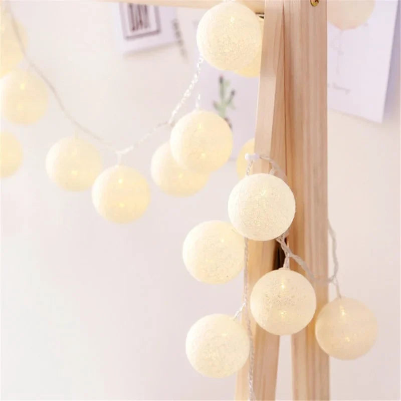 GlobeGlow - Lanterna a filo di cotone LED