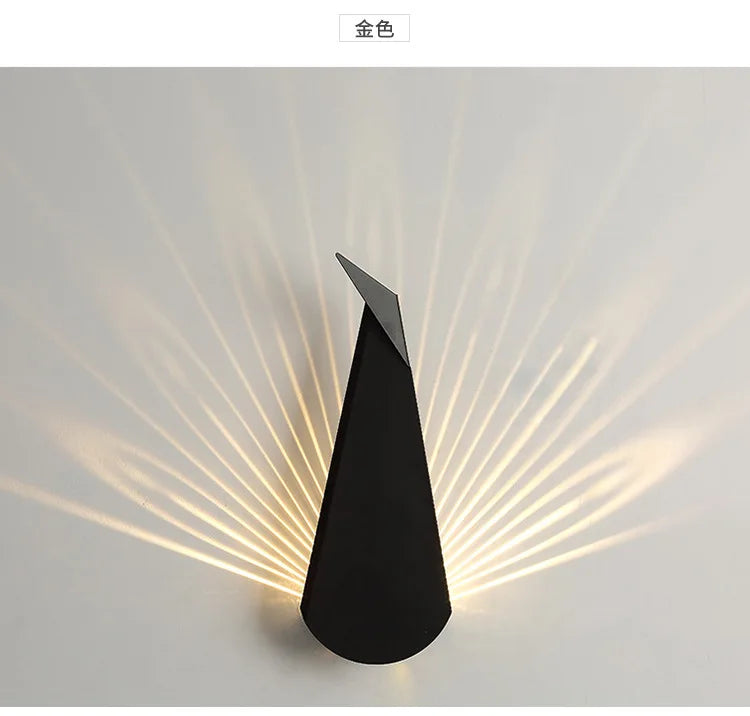 ElegantLicht - Candeeiro de Parede Pavão Moderno LED