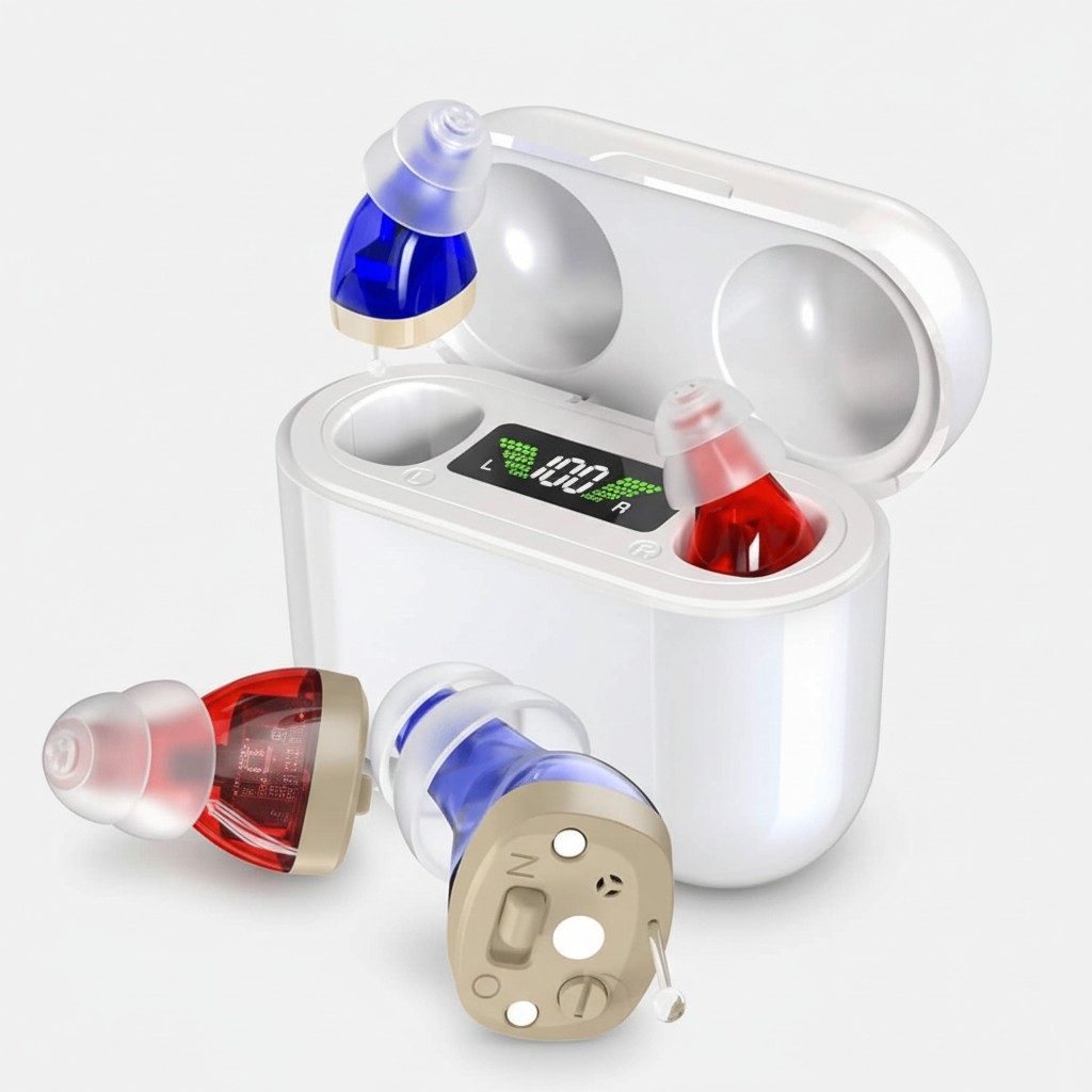 Oplaadbaar Hoortoestel Compact Discreet Helder Geluid
