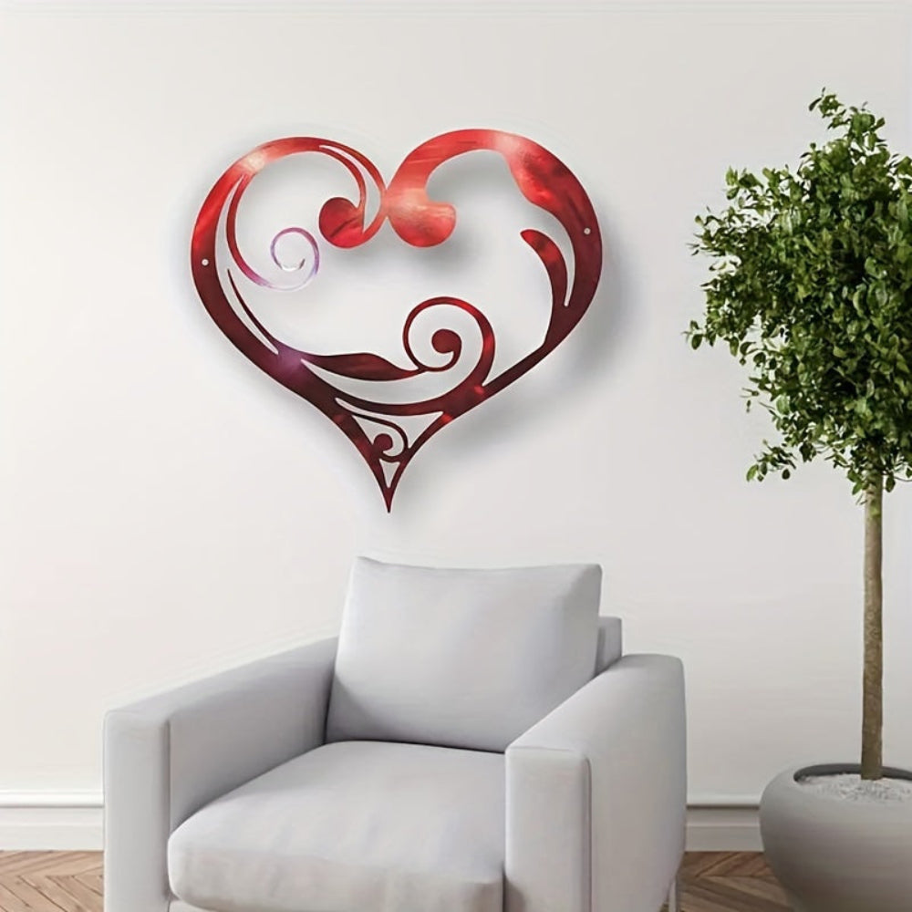 Heart Shaped Metal Wall Decoration Romantic Ornament