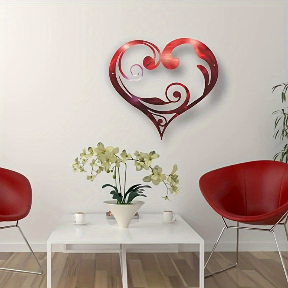 Heart Shaped Metal Wall Decoration Romantic Ornament