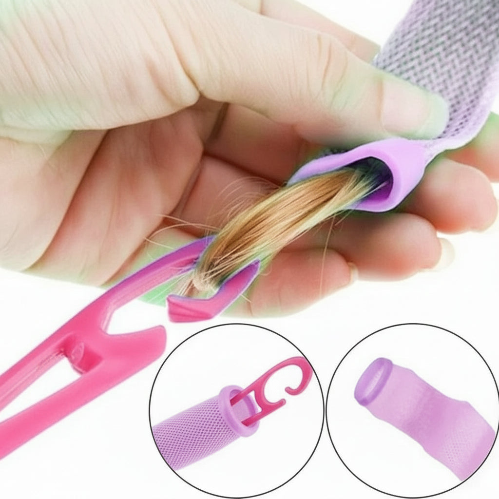Heatless Curls Styling Kit Magic Curlers for Bouncy Curls 6