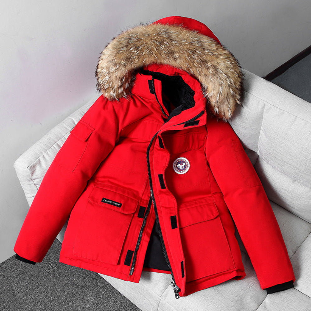 Parka Masculina Casaco Acolchoado Quente Estiloso Funcional