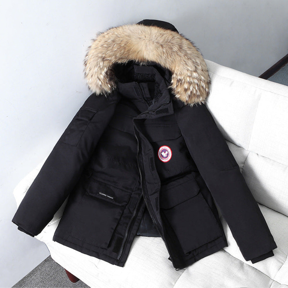 Parka Masculina Casaco Acolchoado Quente Estiloso Funcional
