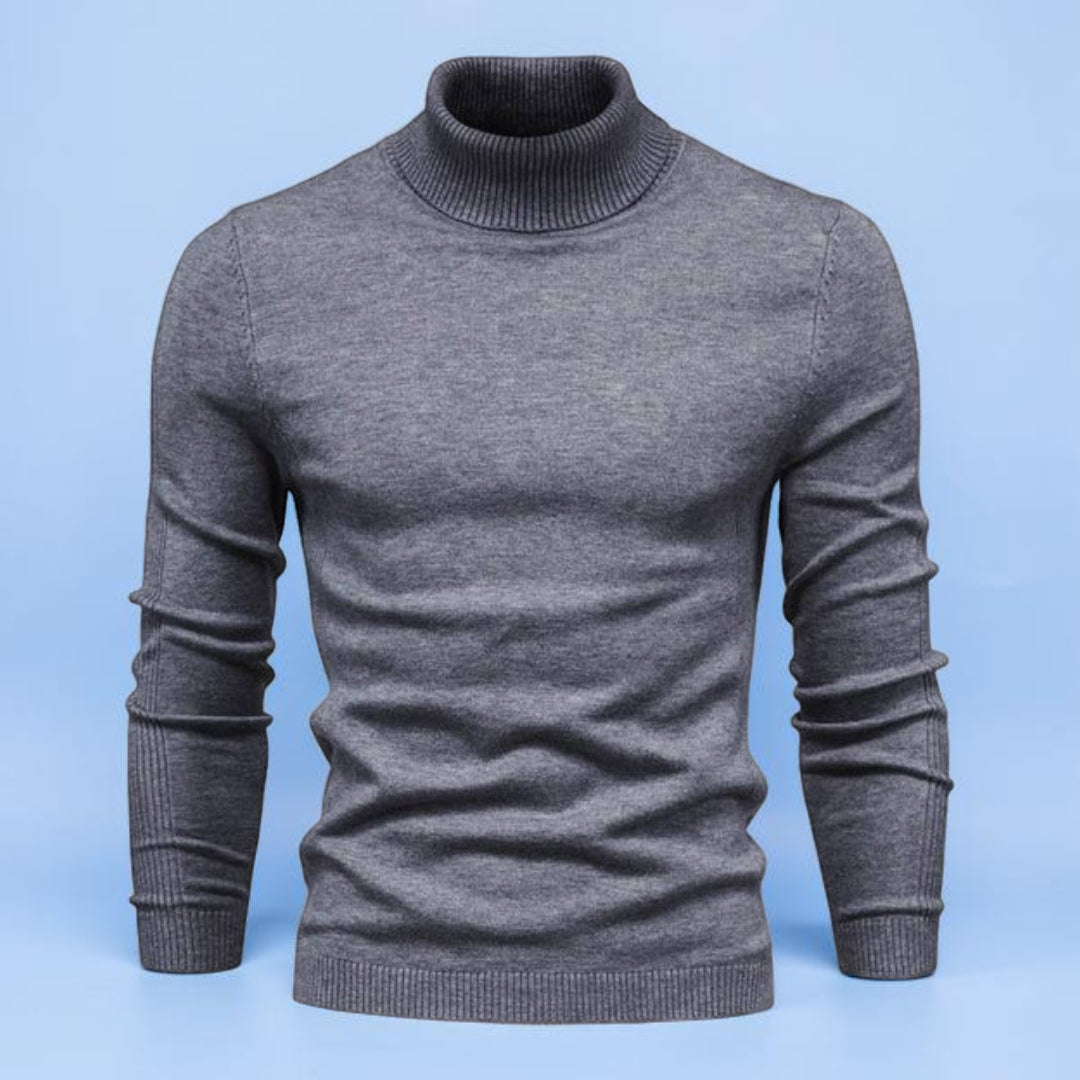 Men's Turtleneck Sweater Slim Fit Casual Long Sleeve Top